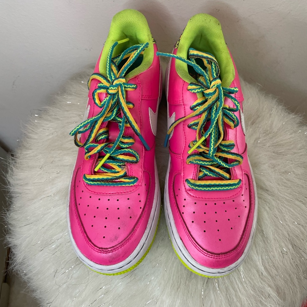 Custom Pink Nike Air Force Ones size 4.5 Y